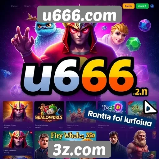 Variedade de jogos disponíveis em u666.com
